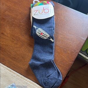 Zubii Girl’s Knee High Socks with Fun Pattern Size 4 NWT